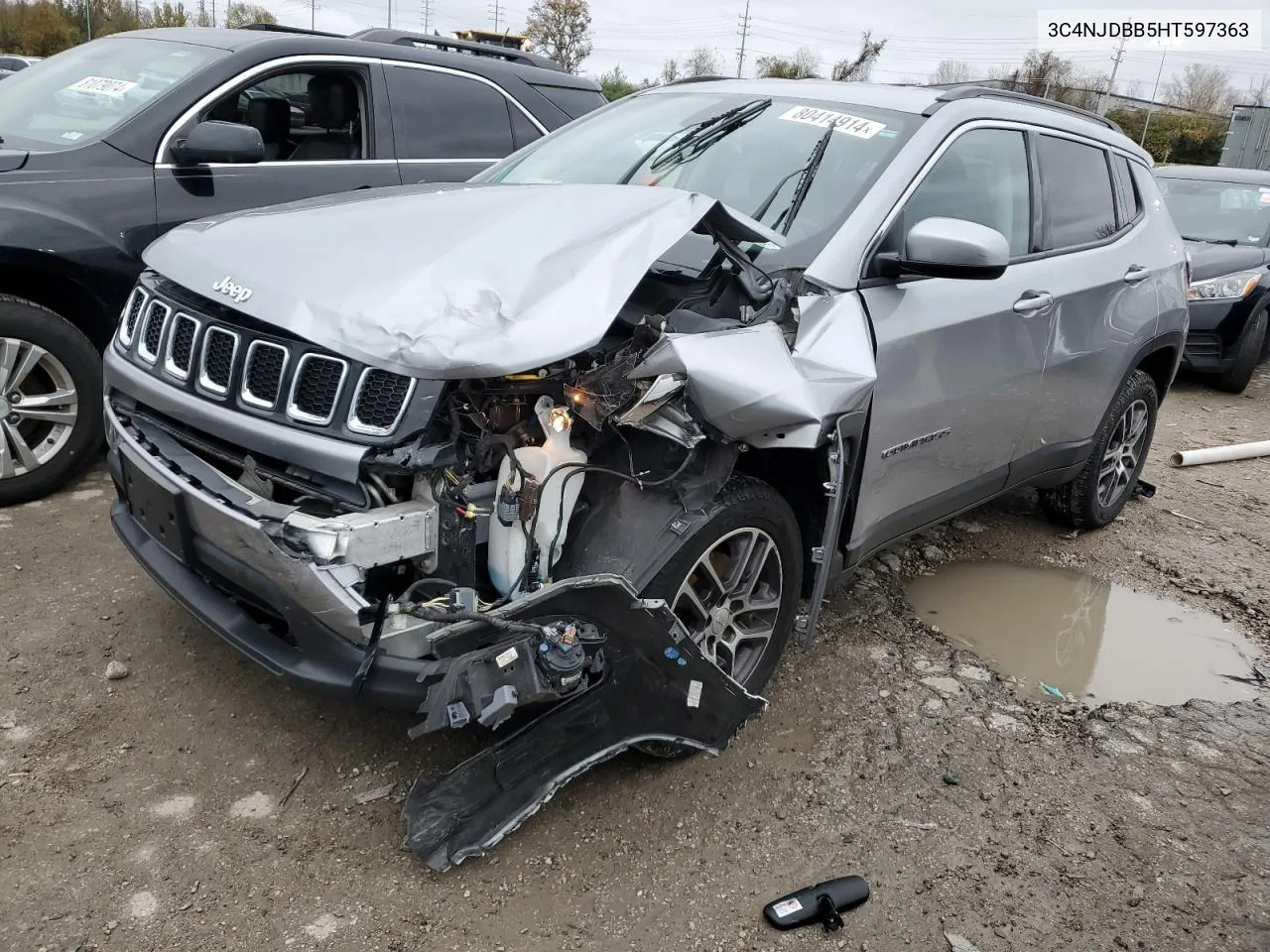 2017 Jeep Compass Latitude VIN: 3C4NJDBB5HT597363 Lot: 80414914