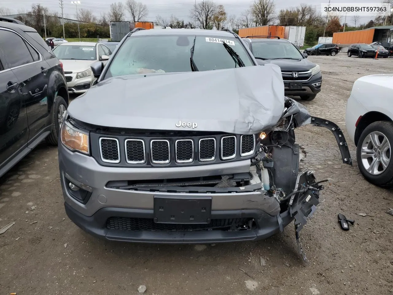 2017 Jeep Compass Latitude VIN: 3C4NJDBB5HT597363 Lot: 80414914