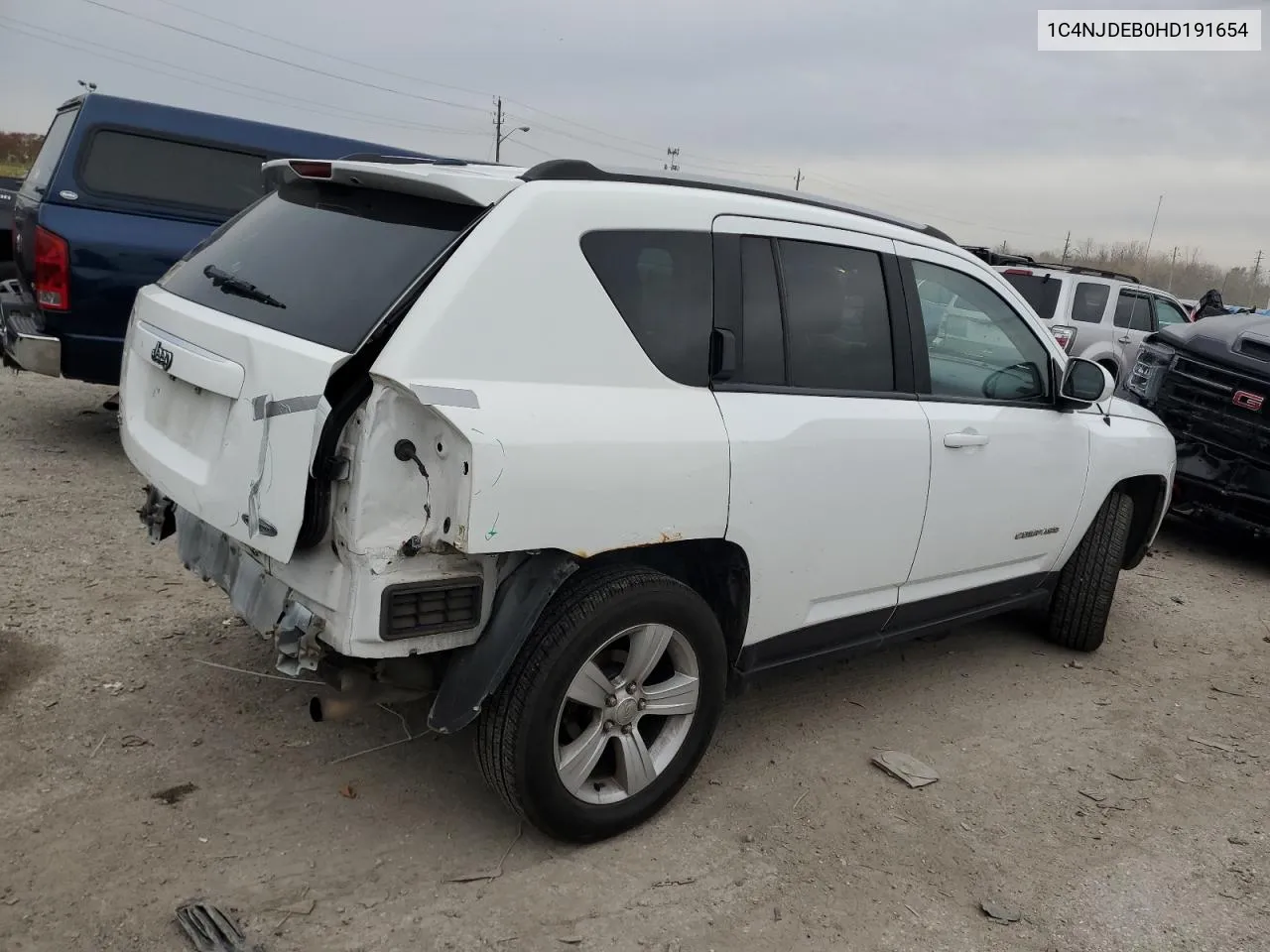 2017 Jeep Compass Latitude VIN: 1C4NJDEB0HD191654 Lot: 80437674