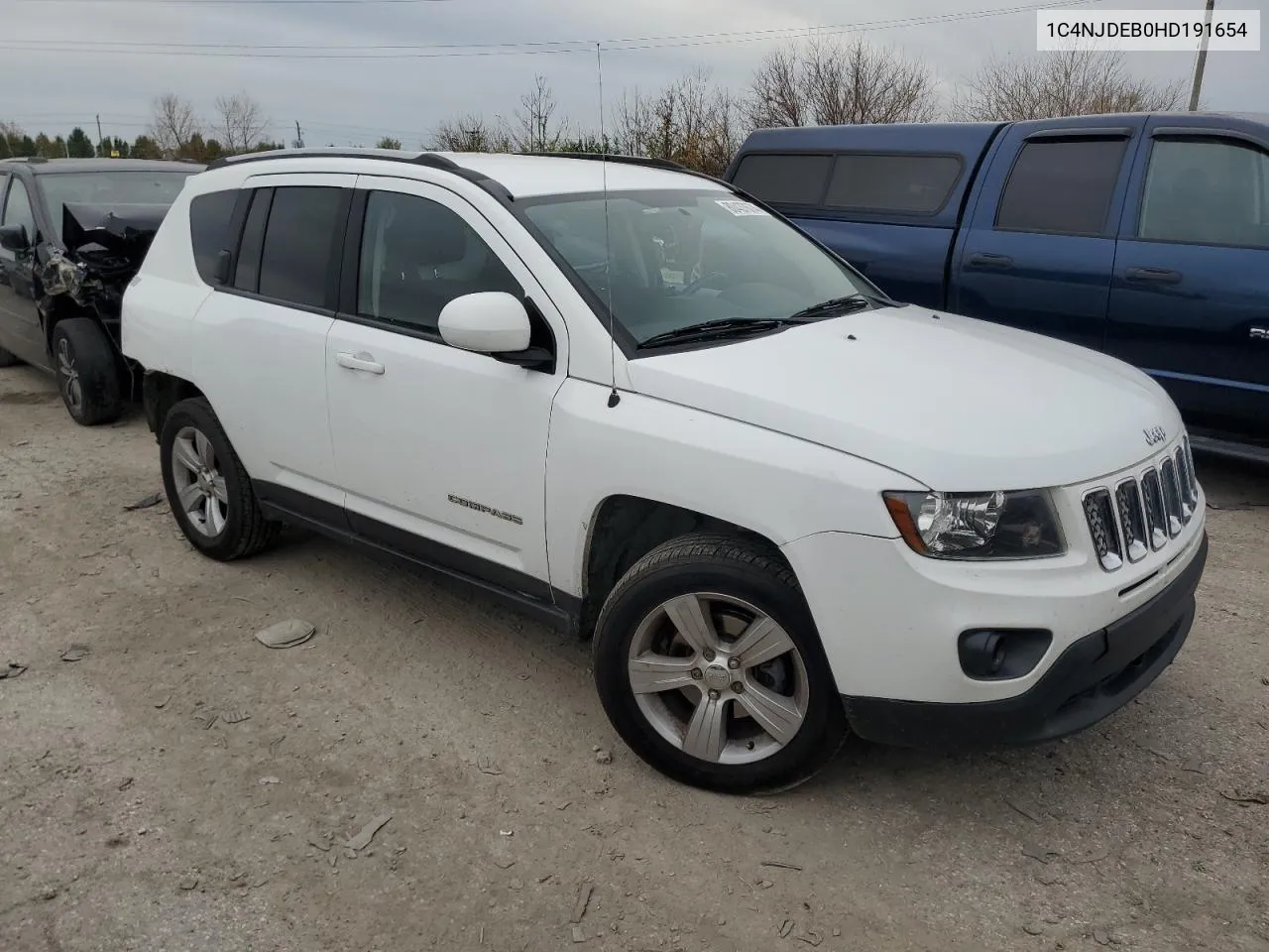 2017 Jeep Compass Latitude VIN: 1C4NJDEB0HD191654 Lot: 80437674