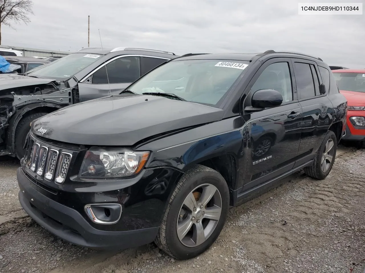 2017 Jeep Compass Latitude VIN: 1C4NJDEB9HD110344 Lot: 80468134