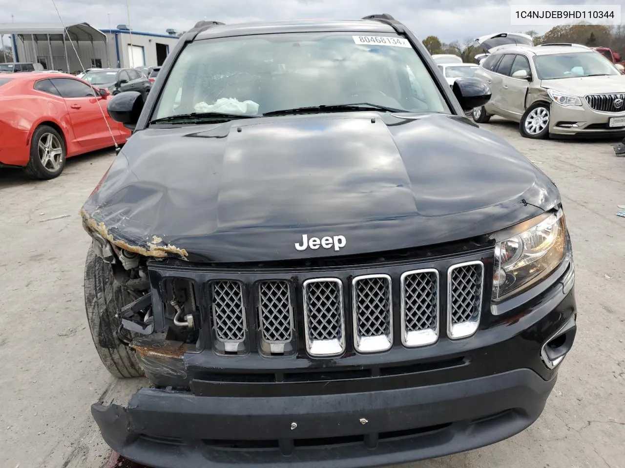 2017 Jeep Compass Latitude VIN: 1C4NJDEB9HD110344 Lot: 80468134