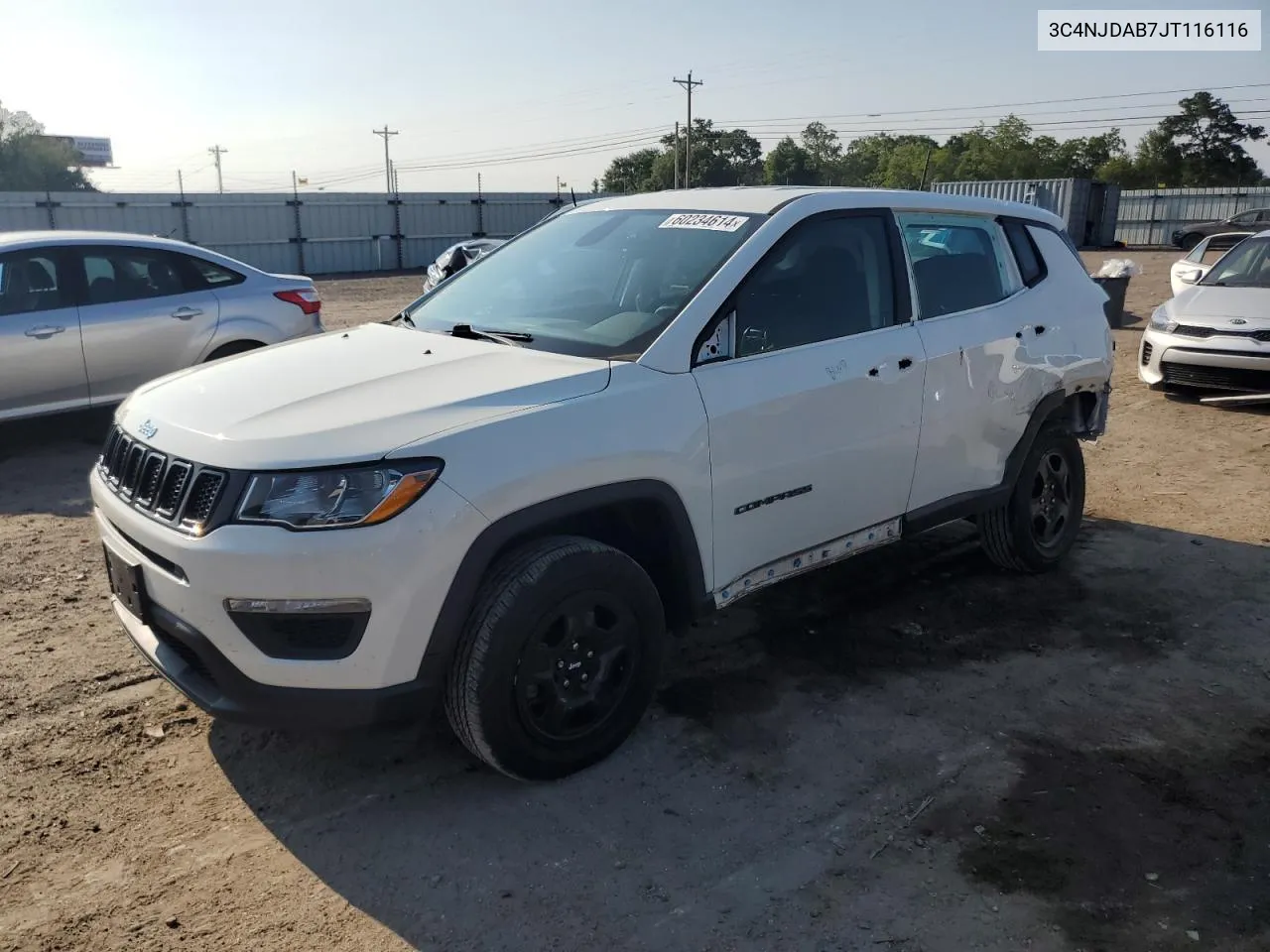 2018 Jeep Compass Sport VIN: 3C4NJDAB7JT116116 Lot: 60234614