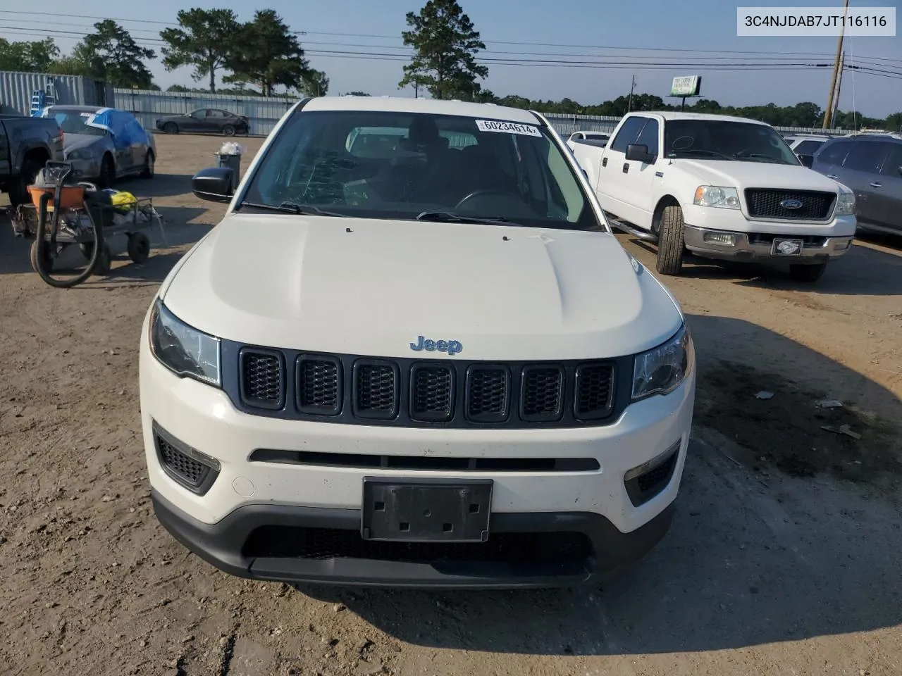 2018 Jeep Compass Sport VIN: 3C4NJDAB7JT116116 Lot: 60234614