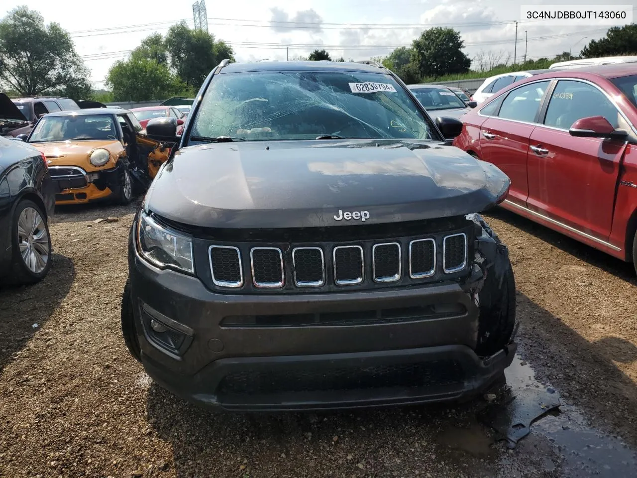 2018 Jeep Compass Latitude VIN: 3C4NJDBB0JT143060 Lot: 62830794