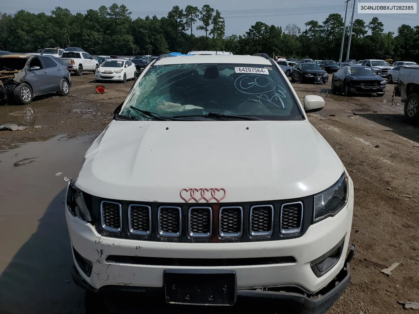 2018 Jeep Compass Latitude VIN: 3C4NJDBBXJT282385 Lot: 64207564