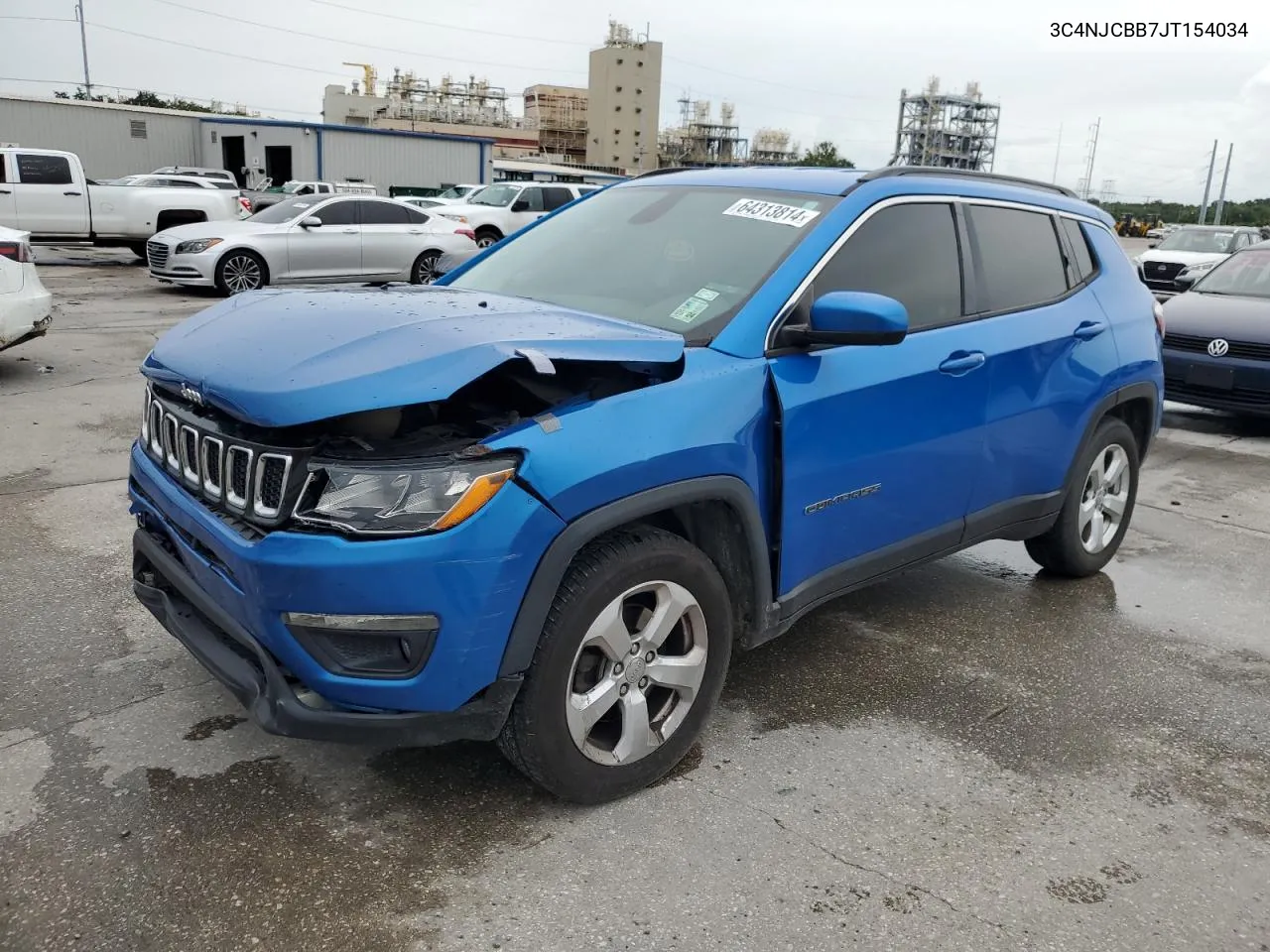 2018 Jeep Compass Latitude VIN: 3C4NJCBB7JT154034 Lot: 64313814