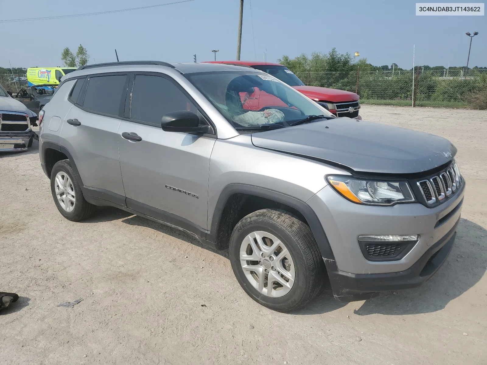 2018 Jeep Compass Sport VIN: 3C4NJDAB3JT143622 Lot: 64407634