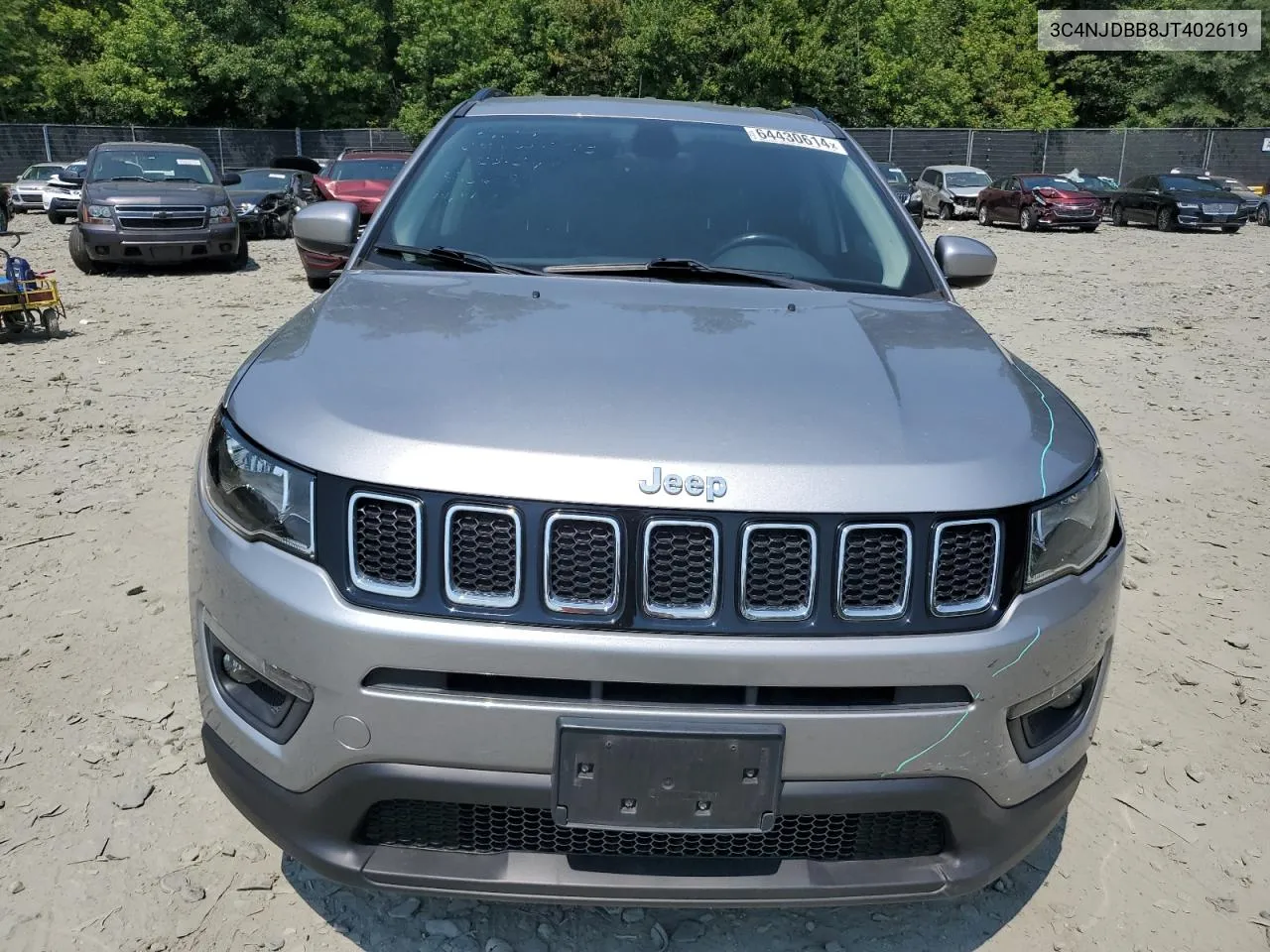 2018 Jeep Compass Latitude VIN: 3C4NJDBB8JT402619 Lot: 64430614