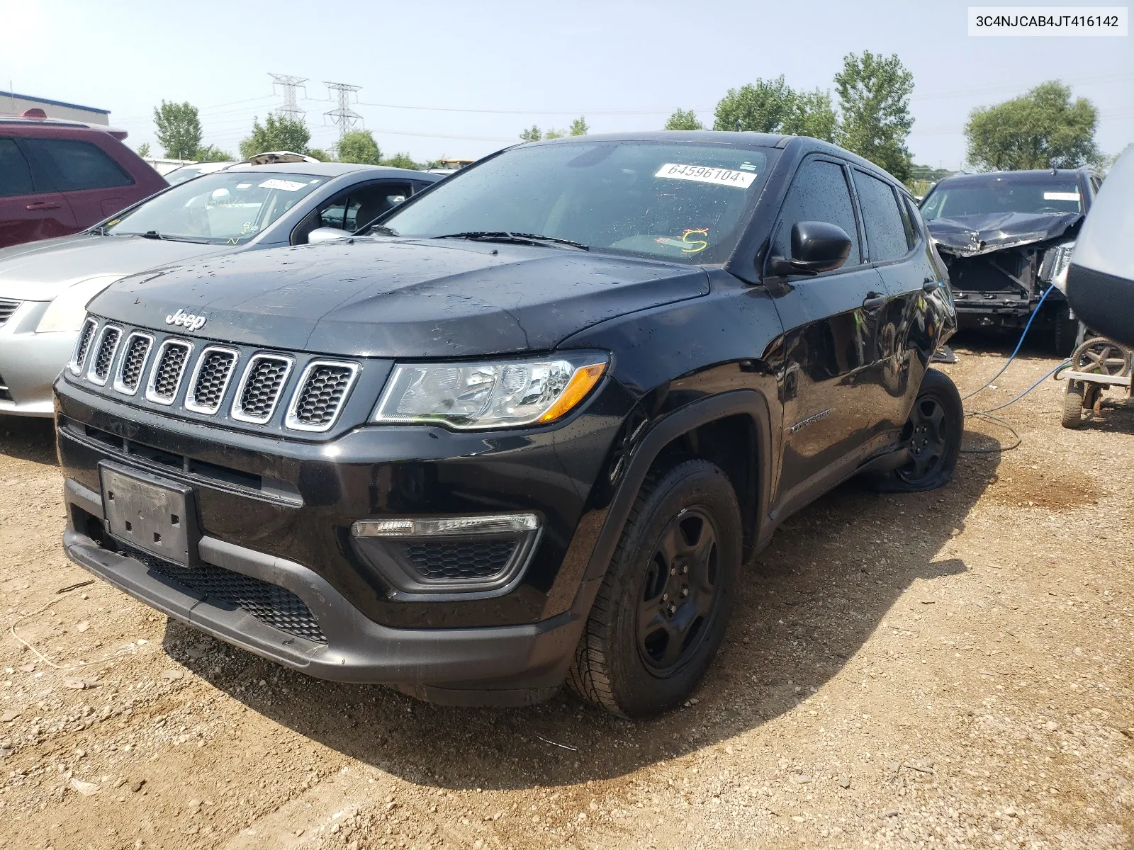 2018 Jeep Compass Sport VIN: 3C4NJCAB4JT416142 Lot: 64596104