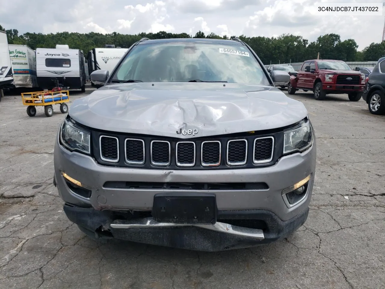 2018 Jeep Compass Limited VIN: 3C4NJDCB7JT437022 Lot: 64657164