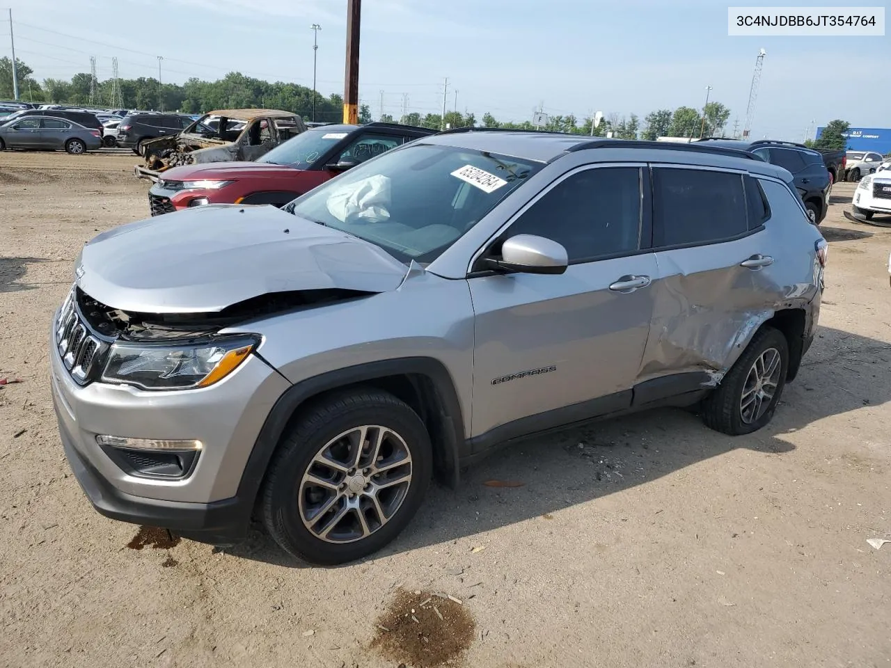 2018 Jeep Compass Latitude VIN: 3C4NJDBB6JT354764 Lot: 65204264