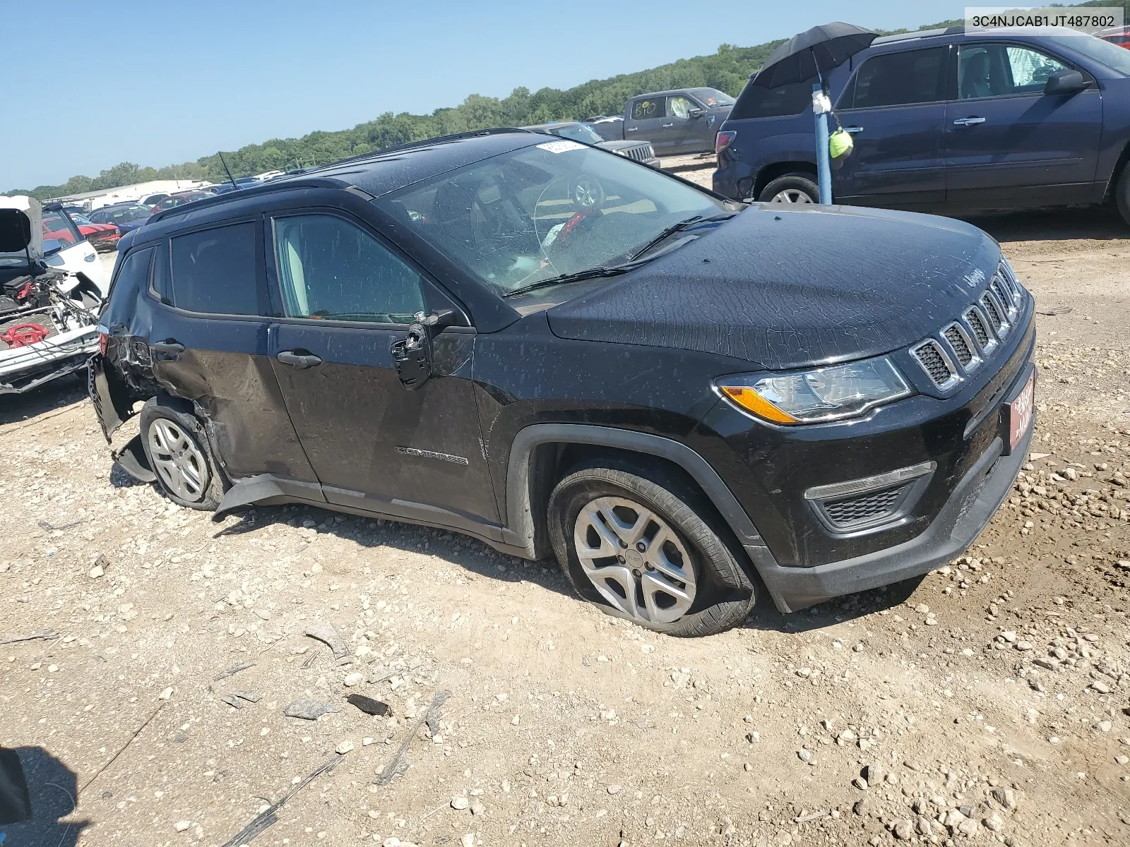 2018 Jeep Compass Sport VIN: 3C4NJCAB1JT487802 Lot: 65762834