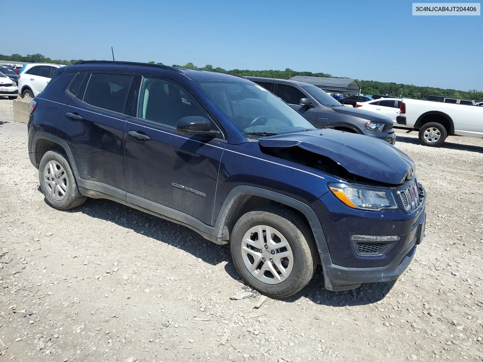 2018 Jeep Compass Sport VIN: 3C4NJCAB4JT204406 Lot: 65830634