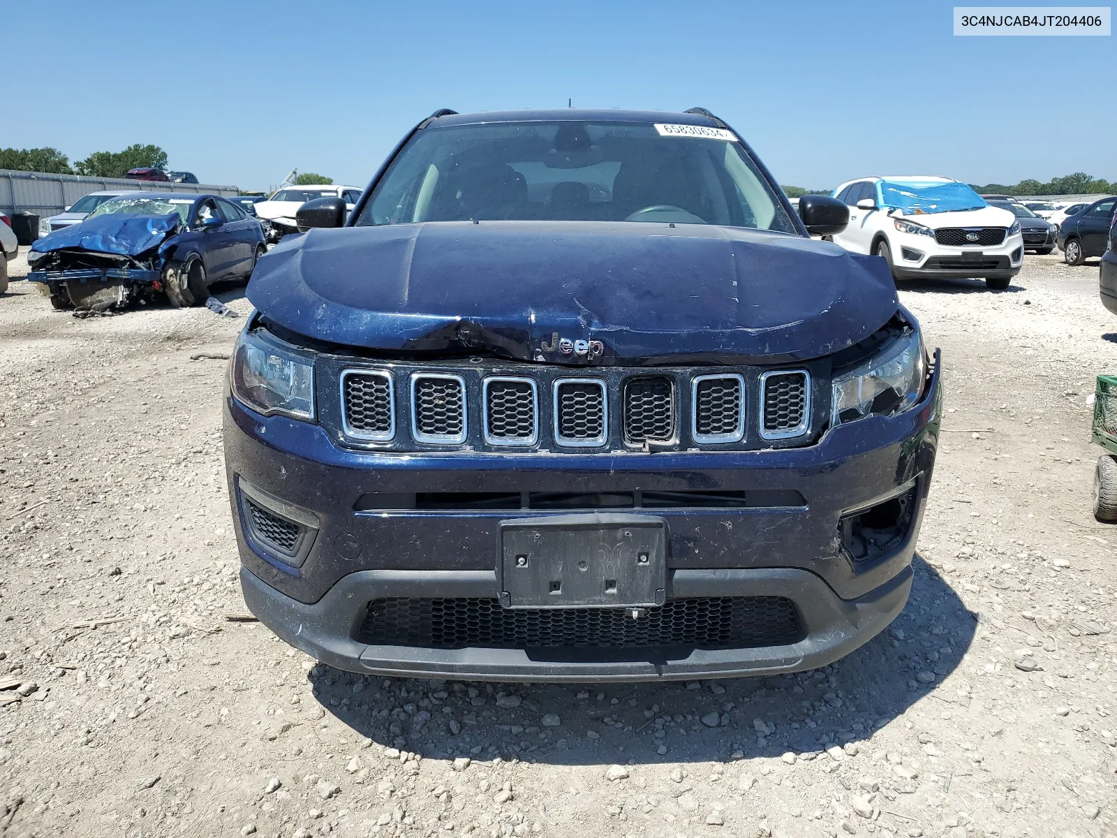 2018 Jeep Compass Sport VIN: 3C4NJCAB4JT204406 Lot: 65830634