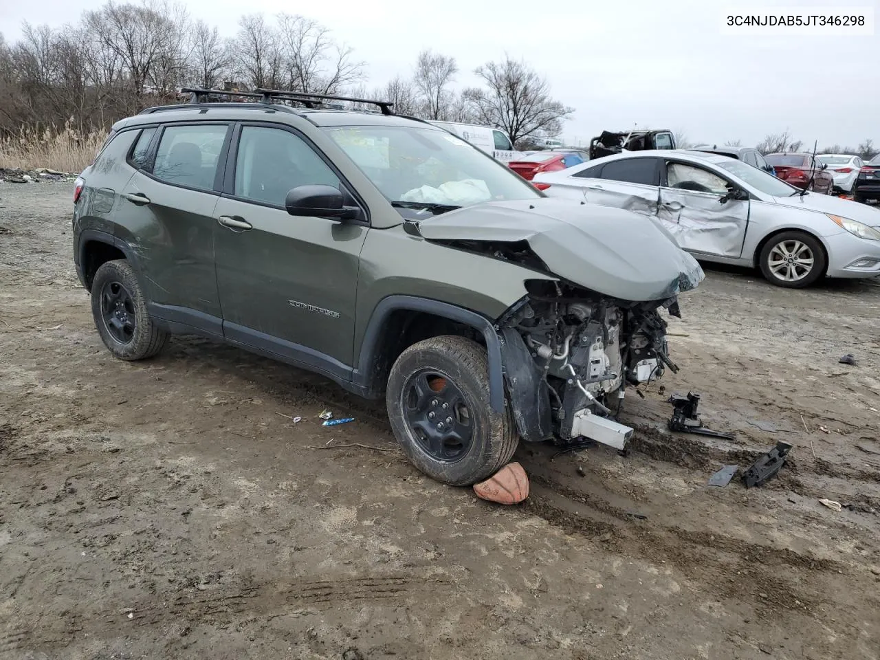 2018 Jeep Compass Sport VIN: 3C4NJDAB5JT346298 Lot: 70777754