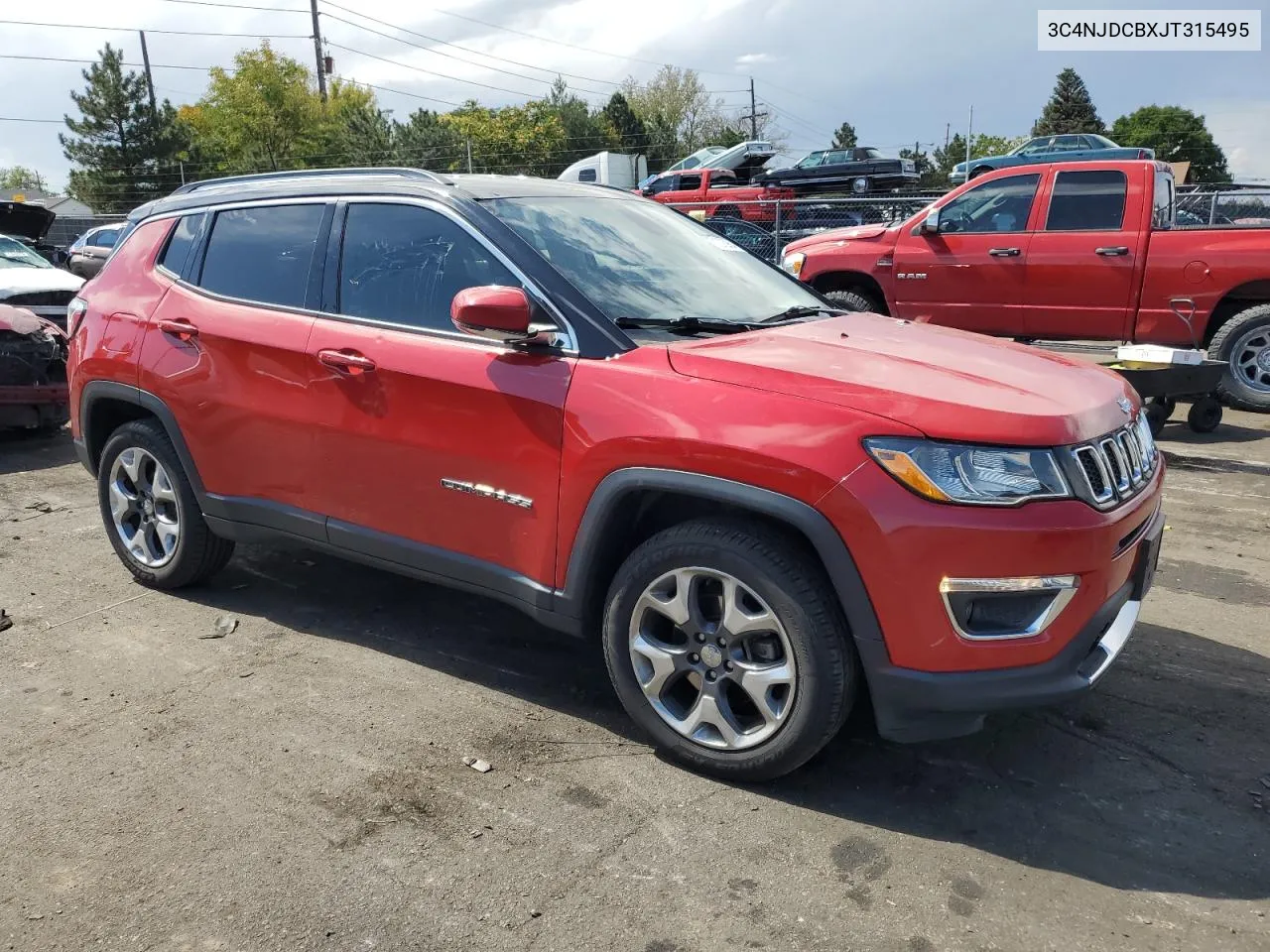 2018 Jeep Compass Limited VIN: 3C4NJDCBXJT315495 Lot: 71073964