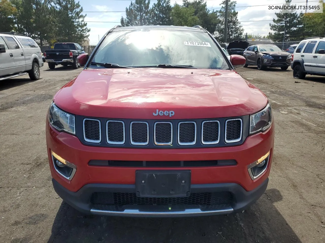 2018 Jeep Compass Limited VIN: 3C4NJDCBXJT315495 Lot: 71073964