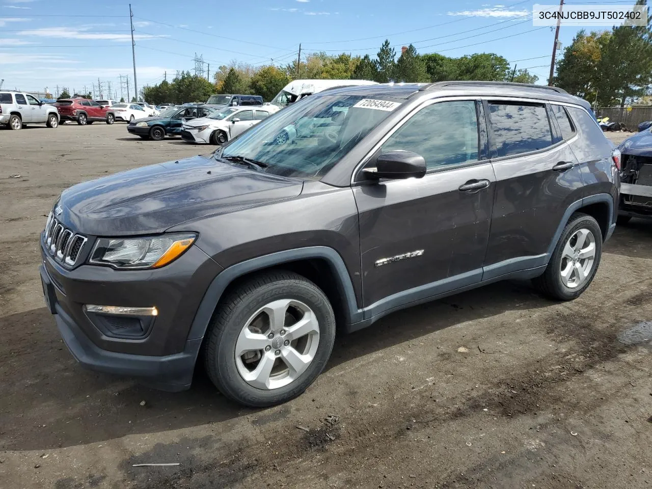 2018 Jeep Compass Latitude VIN: 3C4NJCBB9JT502402 Lot: 72054944