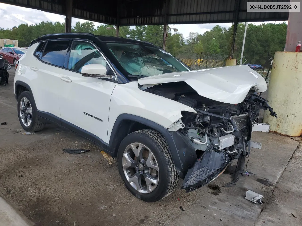 2018 Jeep Compass Limited VIN: 3C4NJDCB5JT259210 Lot: 72195284