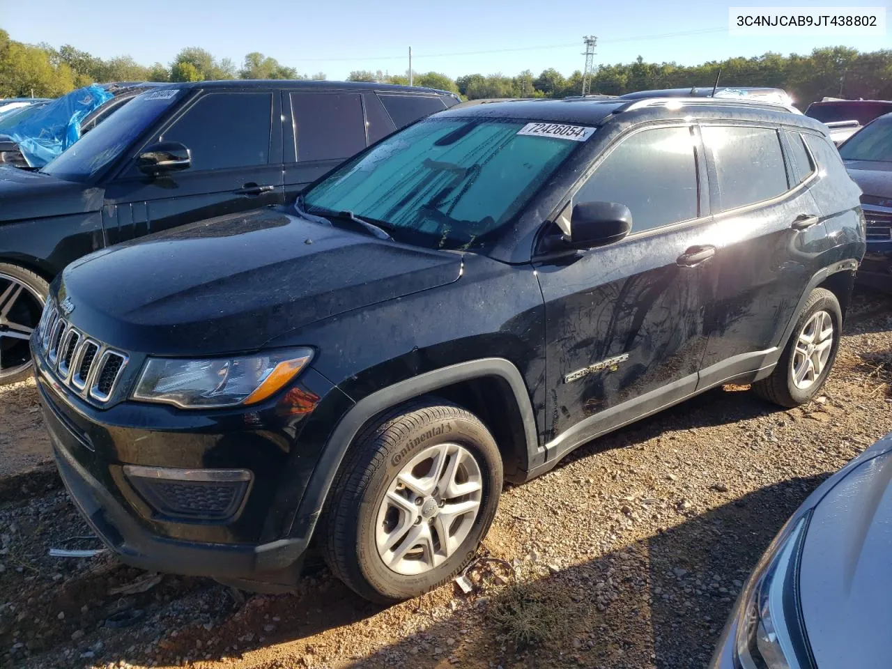 2018 Jeep Compass Sport VIN: 3C4NJCAB9JT438802 Lot: 72426054