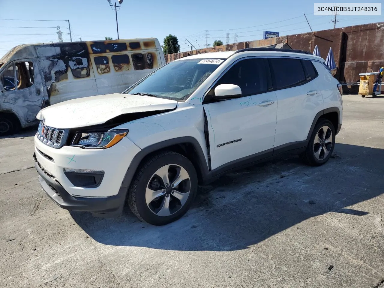 2018 Jeep Compass Latitude VIN: 3C4NJCBB5JT248316 Lot: 72464674