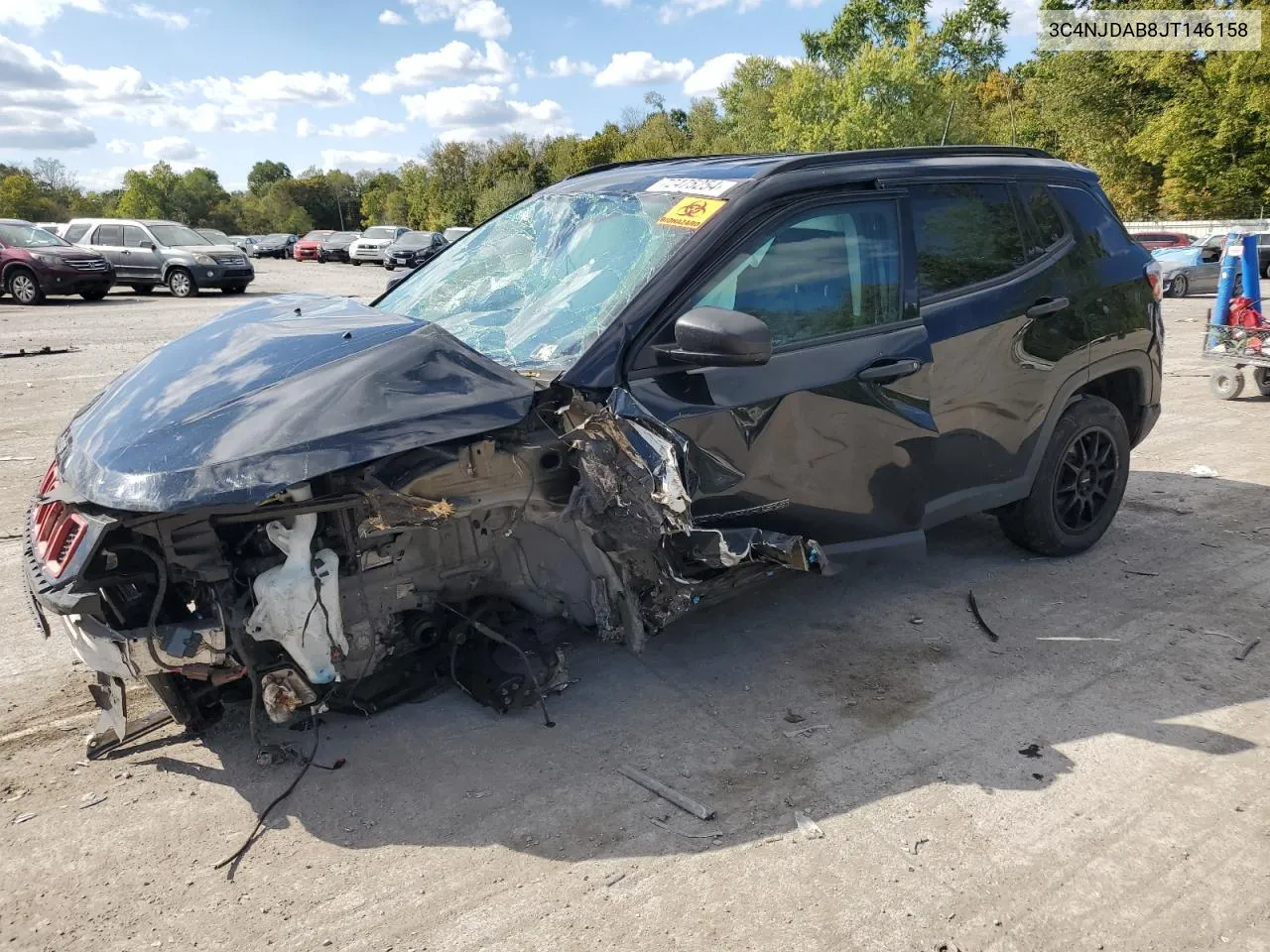 2018 Jeep Compass Sport VIN: 3C4NJDAB8JT146158 Lot: 72475254