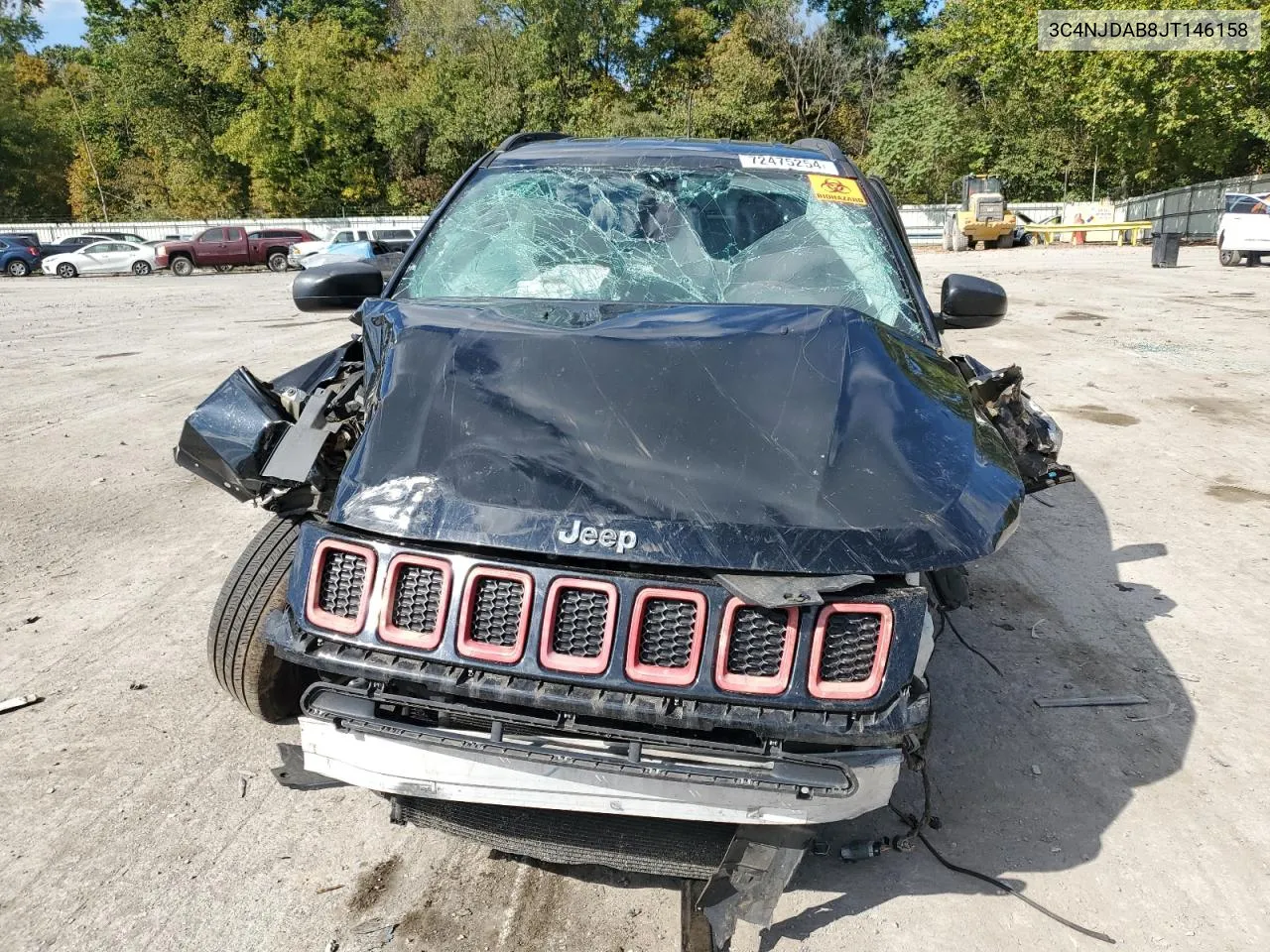 2018 Jeep Compass Sport VIN: 3C4NJDAB8JT146158 Lot: 72475254