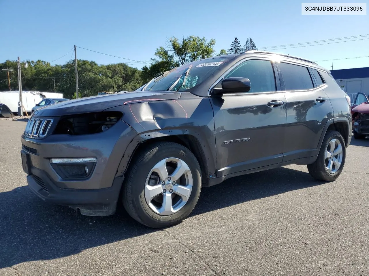 2018 Jeep Compass Latitude VIN: 3C4NJDBB7JT333096 Lot: 72570214