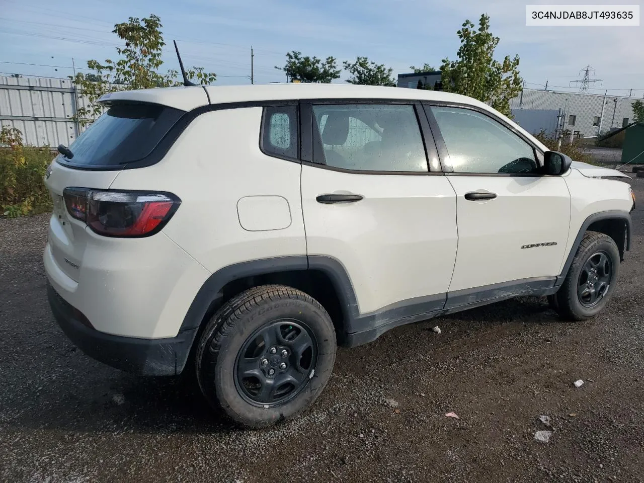 2018 Jeep Compass Sport VIN: 3C4NJDAB8JT493635 Lot: 72949334