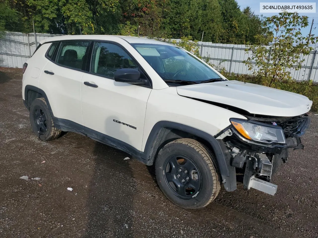 2018 Jeep Compass Sport VIN: 3C4NJDAB8JT493635 Lot: 72949334