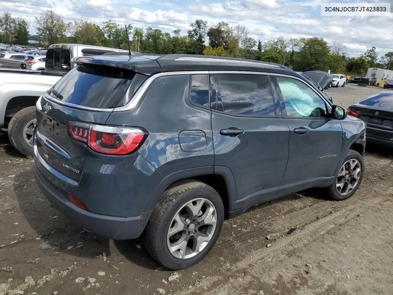 2018 Jeep Compass Limited VIN: 3C4NJDCB7JT423833 Lot: 73648464