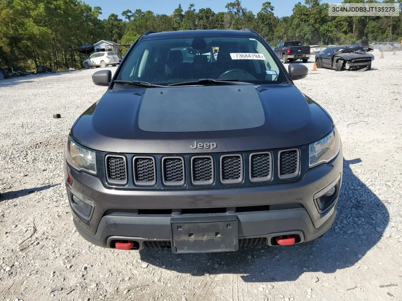 2018 Jeep Compass Trailhawk VIN: 3C4NJDDB3JT135273 Lot: 73684794