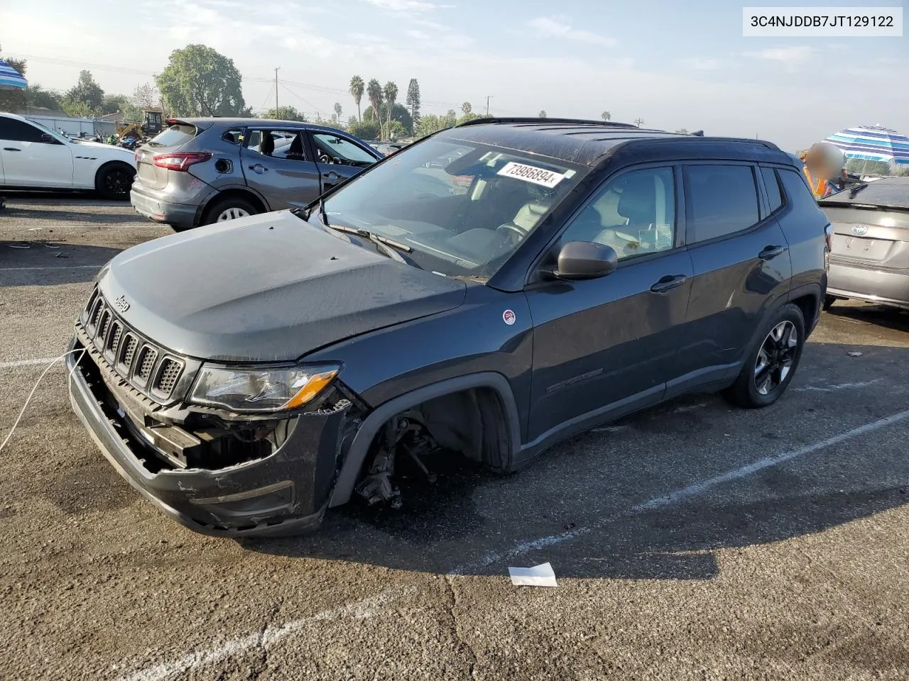 2018 Jeep Compass Trailhawk VIN: 3C4NJDDB7JT129122 Lot: 73986894