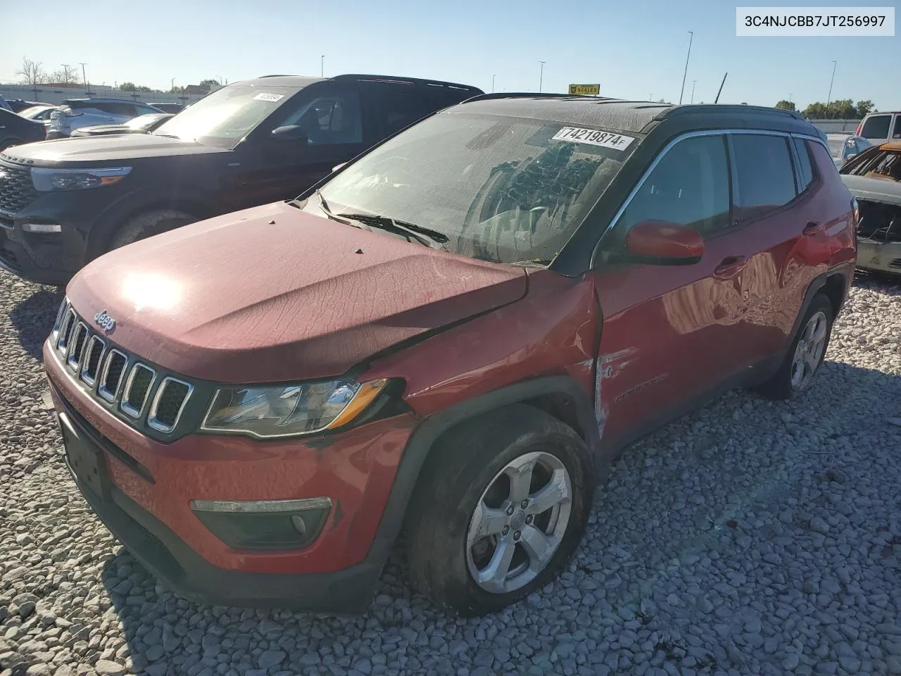 2018 Jeep Compass Latitude VIN: 3C4NJCBB7JT256997 Lot: 74219874