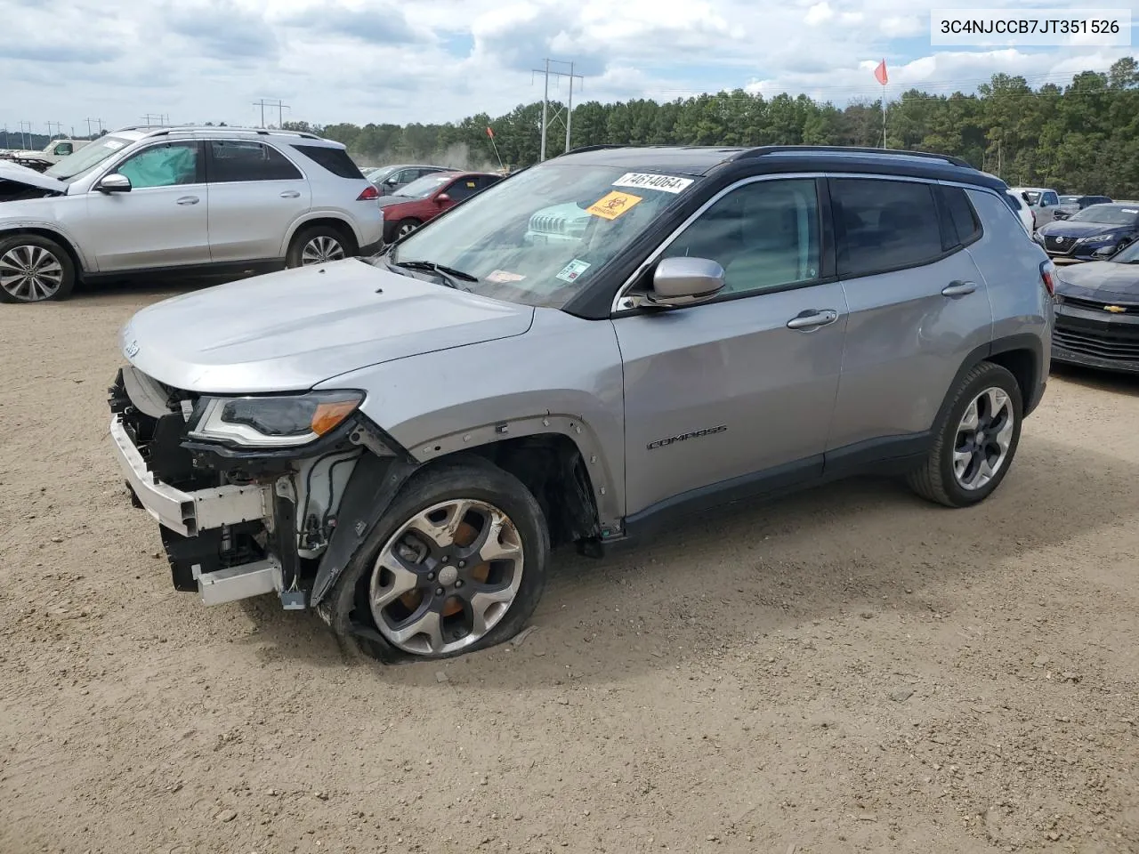 2018 Jeep Compass Limited VIN: 3C4NJCCB7JT351526 Lot: 74614064