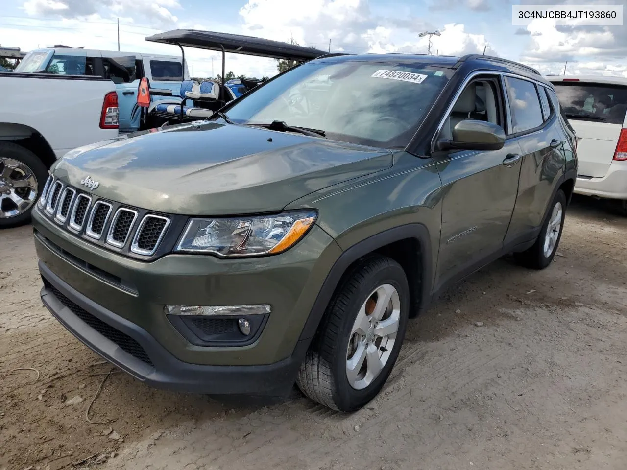 2018 Jeep Compass Latitude VIN: 3C4NJCBB4JT193860 Lot: 74820034