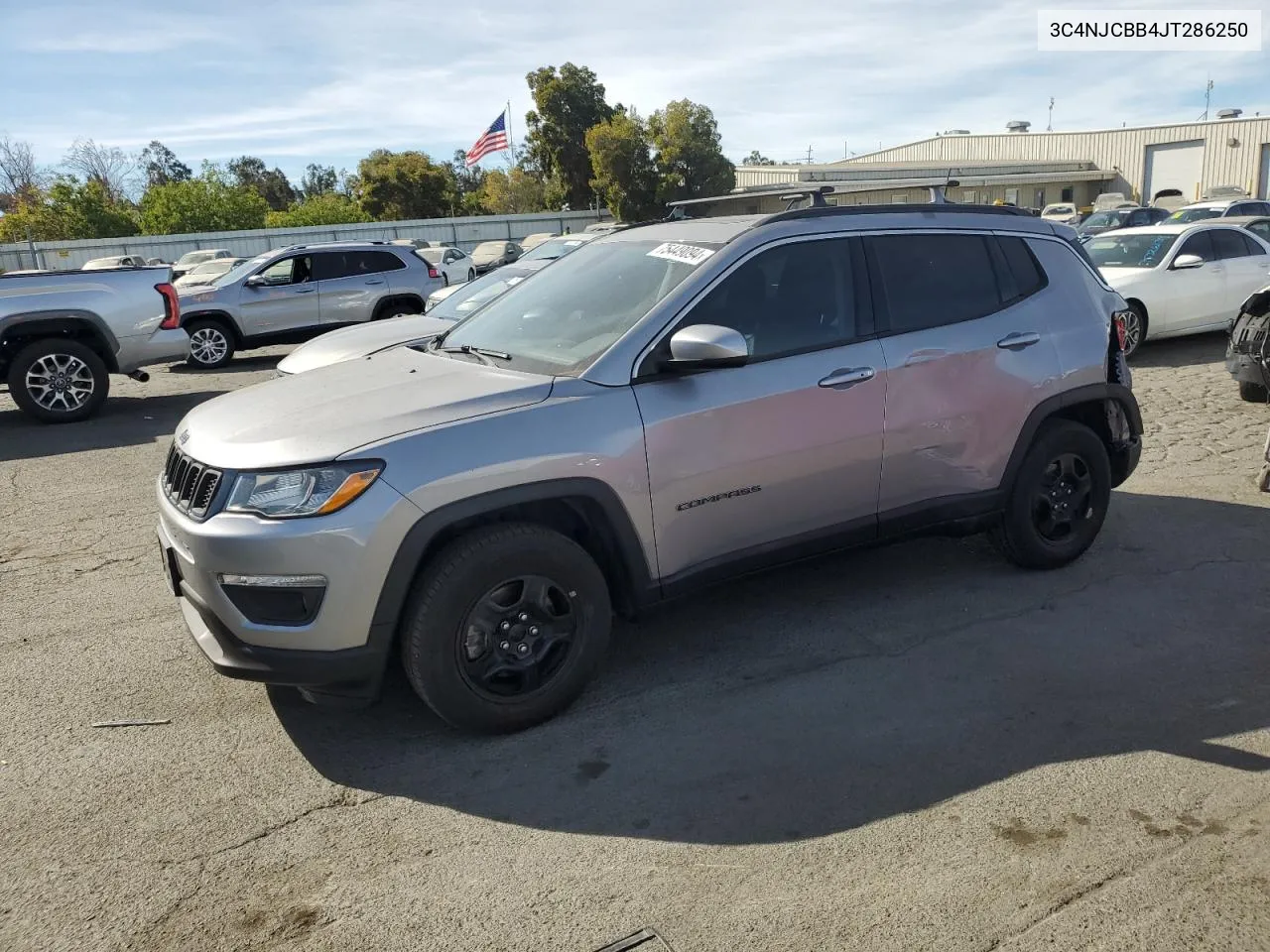 2018 Jeep Compass Latitude VIN: 3C4NJCBB4JT286250 Lot: 75449094