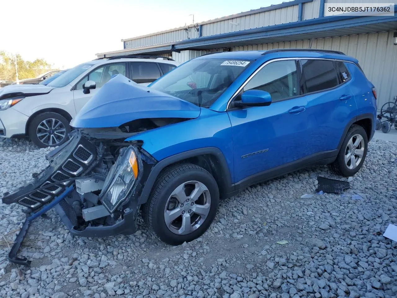 2018 Jeep Compass Latitude VIN: 3C4NJDBB5JT176362 Lot: 75486254