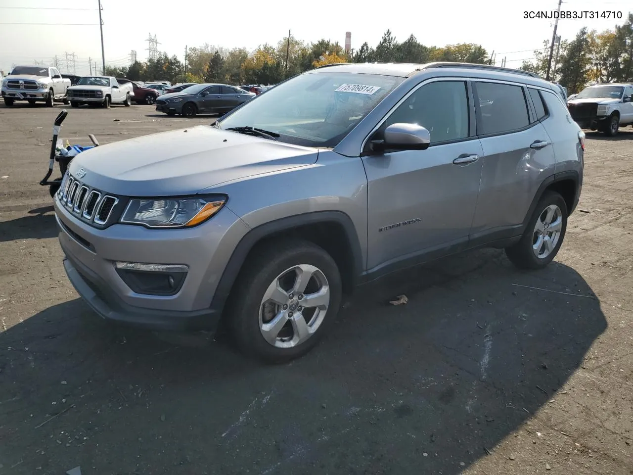 2018 Jeep Compass Latitude VIN: 3C4NJDBB3JT314710 Lot: 75709814