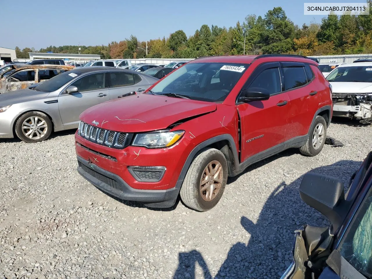 2018 Jeep Compass Sport VIN: 3C4NJCAB0JT204113 Lot: 76055434