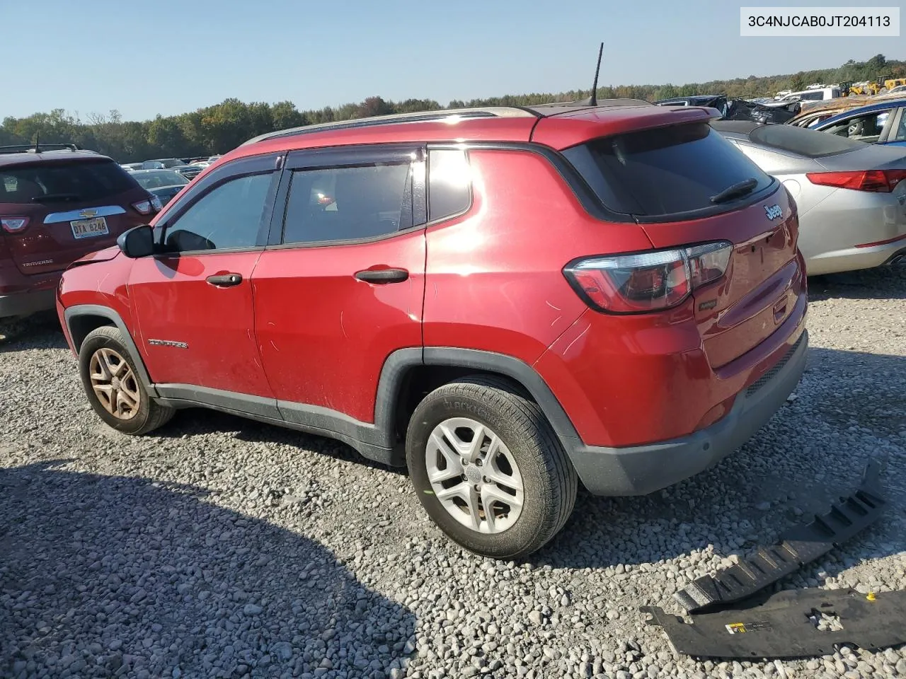 2018 Jeep Compass Sport VIN: 3C4NJCAB0JT204113 Lot: 76055434