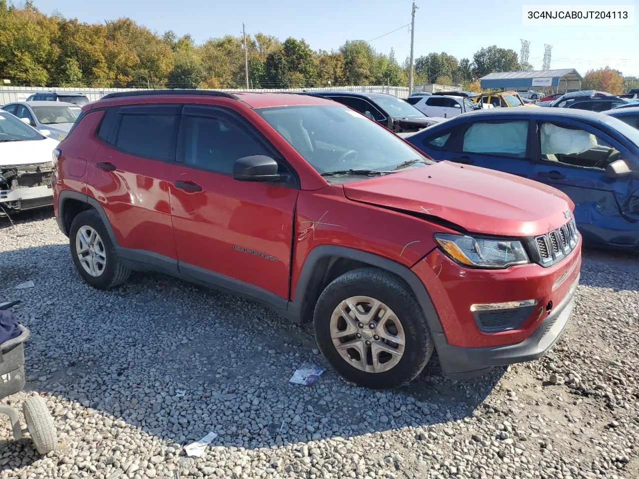 2018 Jeep Compass Sport VIN: 3C4NJCAB0JT204113 Lot: 76055434