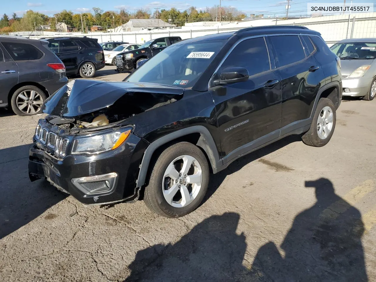 2018 Jeep Compass Latitude VIN: 3C4NJDBB1JT455517 Lot: 76595644