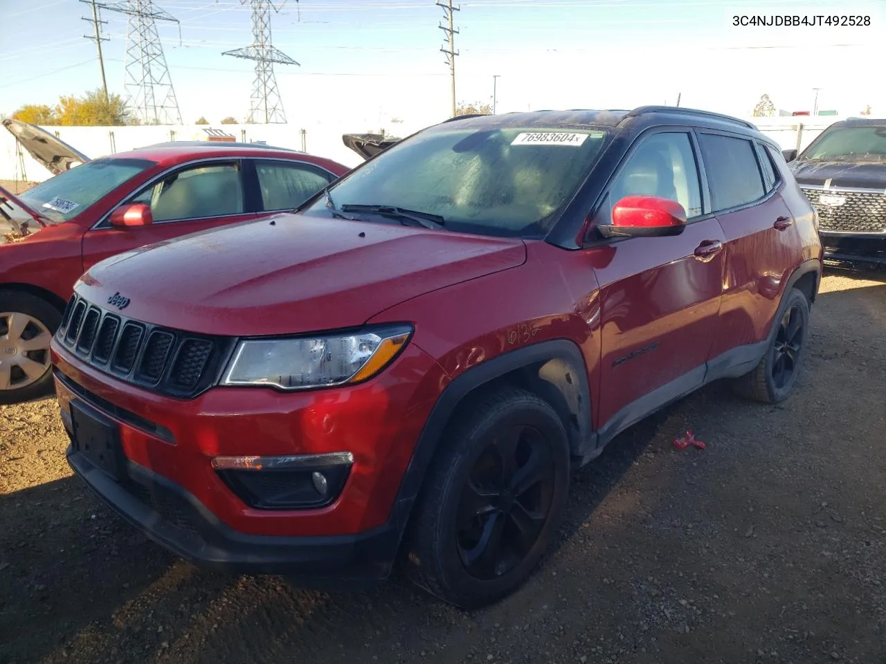 2018 Jeep Compass Latitude VIN: 3C4NJDBB4JT492528 Lot: 76983604