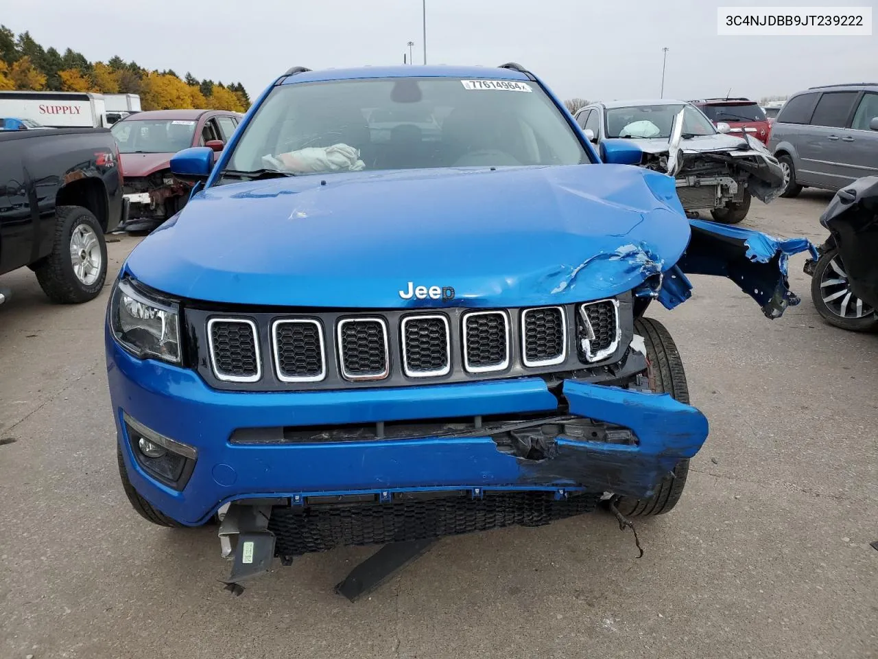 2018 Jeep Compass Latitude VIN: 3C4NJDBB9JT239222 Lot: 77614964