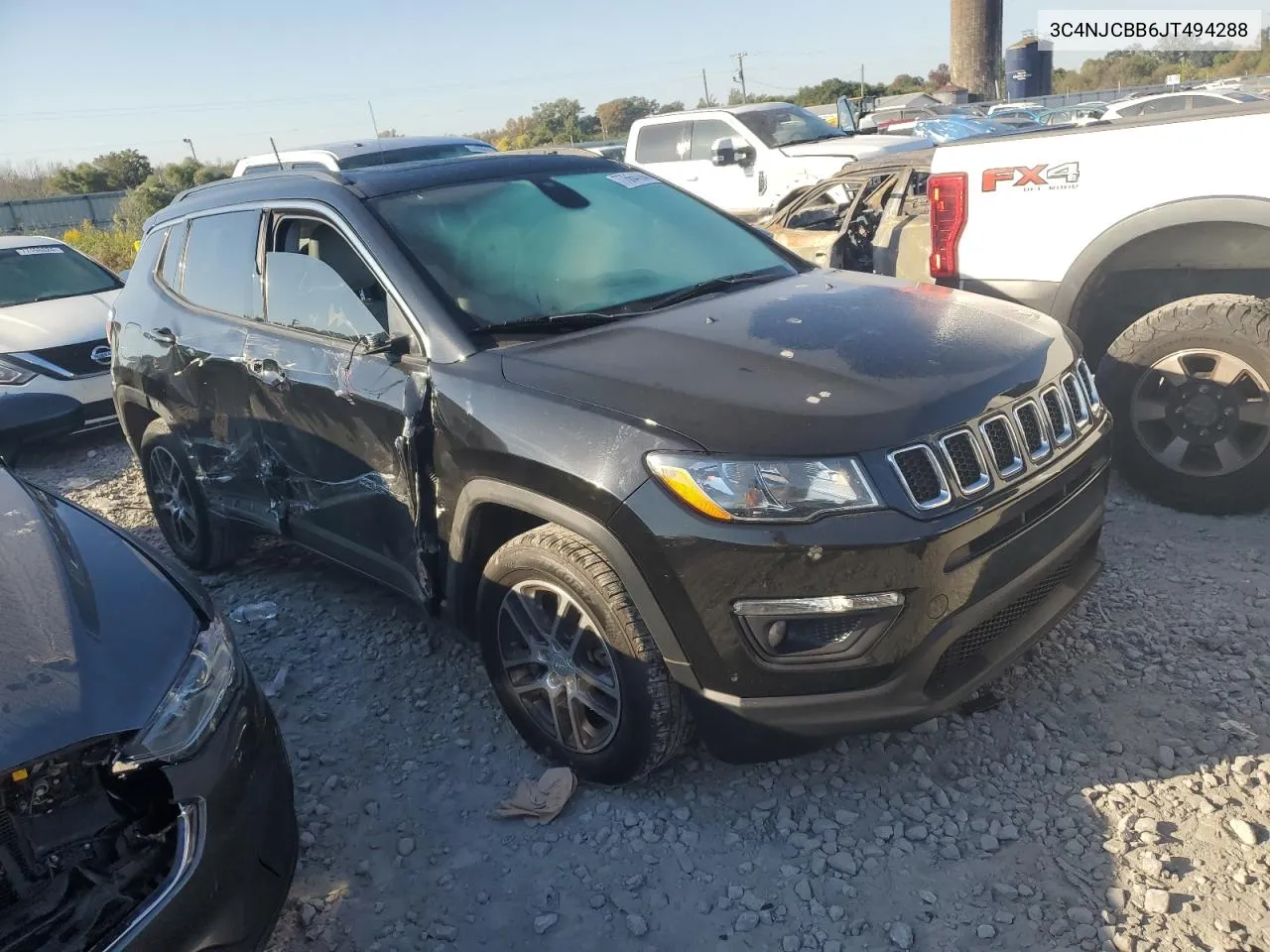 2018 Jeep Compass Latitude VIN: 3C4NJCBB6JT494288 Lot: 77664094