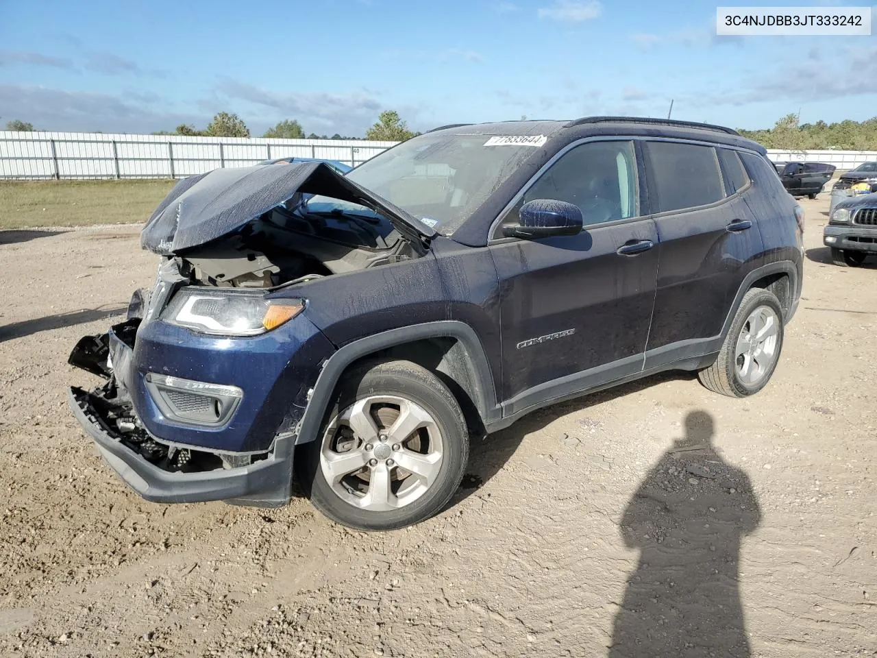 2018 Jeep Compass Latitude VIN: 3C4NJDBB3JT333242 Lot: 77833644