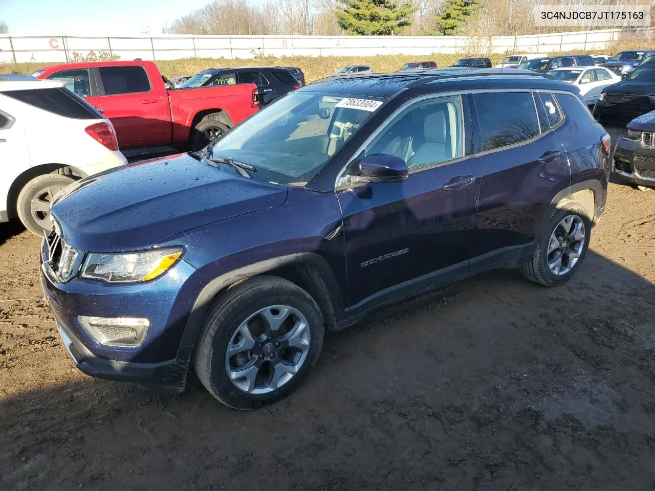 2018 Jeep Compass Limited VIN: 3C4NJDCB7JT175163 Lot: 78633904