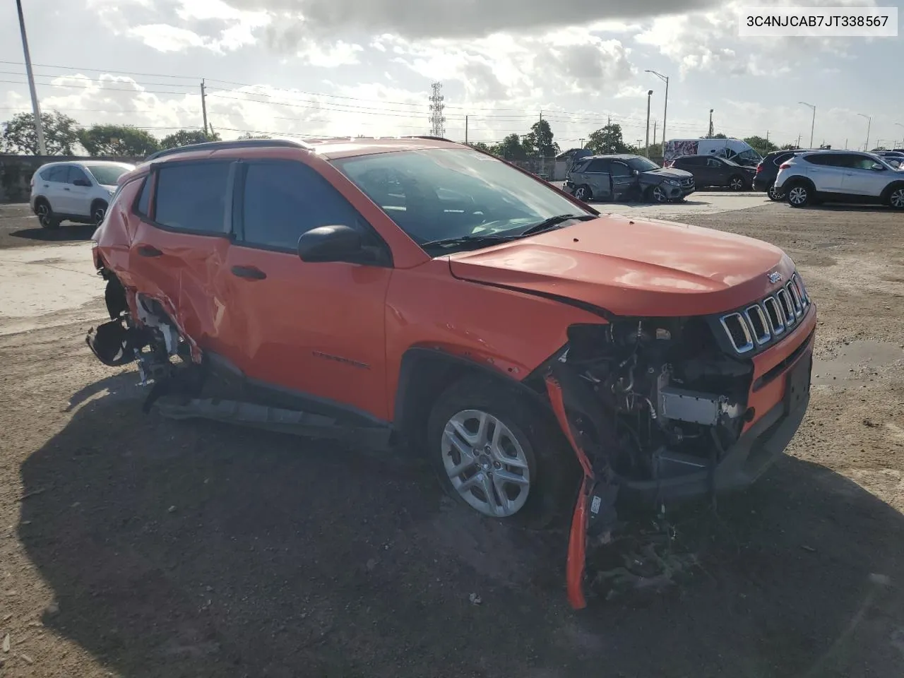 2018 Jeep Compass Sport VIN: 3C4NJCAB7JT338567 Lot: 78647704